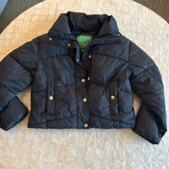 J. Crew Puffer Jacket Black Size XS NEW signature water repellent coat winter - Picture 2 of 9